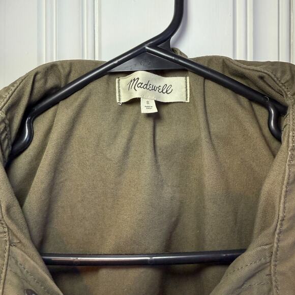 Madewell Field Coat Women's Small Army Green Zip Up Surplus Fall Utility Jacket - Picture 2 of 4